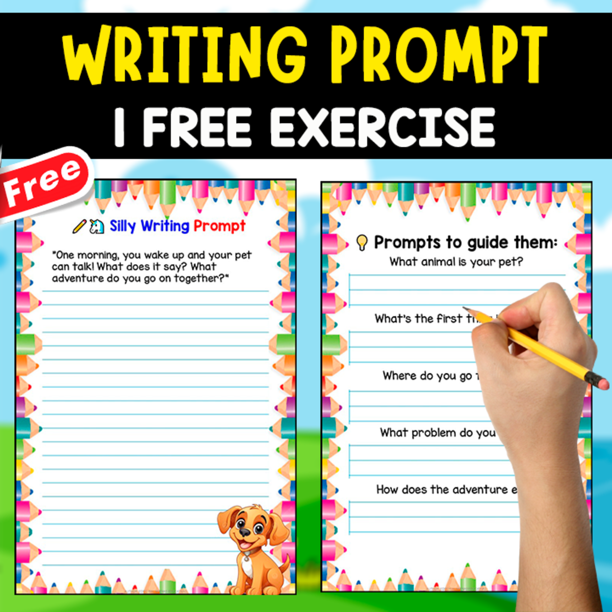 An educational teaching resource from EDITORIAL LAURA EDUCA entitled WRITING PROMPT |  Your pet can talk! downloadable at Teach Simple.