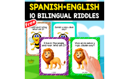 10 BILINGUAL RIDDLES OF ANIMALS | ENGLISH + SPANISH