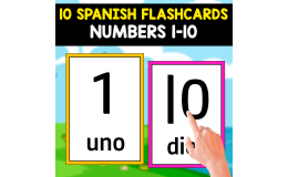 10 FLASHCARDS IN SPANISH | NUMBERS 1-10