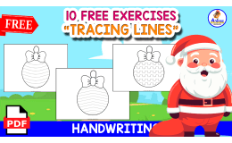 10 FREE EXERCISES | TRACING LINES | CHRISTMAS THEMED