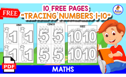 10 FREE PAGES | TRACING NUMBERS 1-10