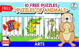 10 PUZZLES OF ANIMALS | WITH NUMBERS 1 TO 5