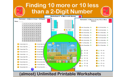 10 more or 10 less than a 2-digit number - 1st Grade