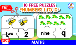 10 PUZZLES OF NUMBERS 1 TO 10 | ANIMALS THEMED