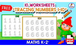 10 TRACING NUMBERS WORKSHEETS | Numbers 1 to 10
