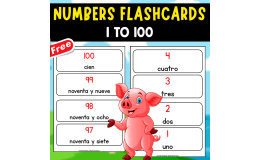 100 SPANISH NUMBERS FLASHCARDS | 1 TO 100