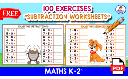 100 Subtraction Exercises | 5 Worksheets
