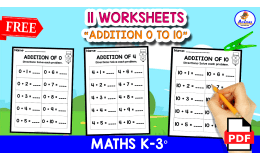 11 ADDITION WORKSHEETS | Tables 0 to 10