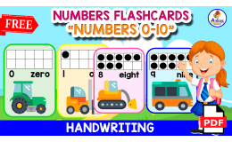 11 FREE FLASHCARDS NUMBERS 0-10 | Vehicles Theme
