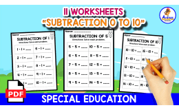 11 SUBTRACTION WORKSHEETS | Tables 0 to 10