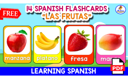 14 SPANISH FLASHCARDS | "The fruits"