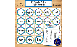 1st Grade Dolch Sight Words Word Wall