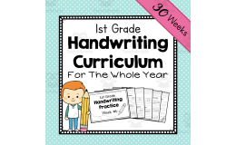 1st Grade Handwriting Curriculum | Year-Long Printable Workbook