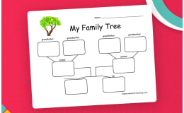 2 Children Family Tree Worksheet