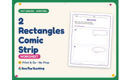 2 Rectangles Comic Strip Worksheet – 1st Grade Comic Strips Practice