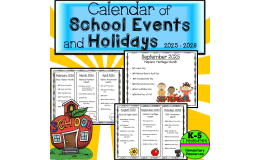 2025-2026 Calendar of Events & Holidays for Teacher Planning