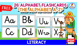 26 ALPHABET FLASHCARDS | Escolar Themed