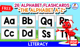 26 ALPHABET FLASHCARDS FOR KIDS | KG THEMED