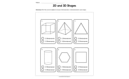 2D and 3D Shapes Worksheet