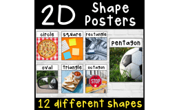 2D flat shape posters