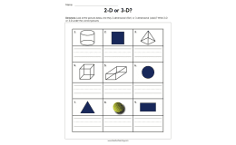 2D or 3D Shapes Worksheet