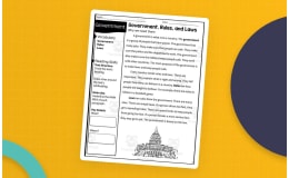 2nd Grade Reading Packet – Government & Laws