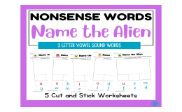 3 Letter Nonsense Words Name the Alien