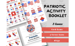 3 Patriotic Games, 4th of July Memorial Day Bingo, Four Corner Game, 4th of July Party | Memorial Day Party, Printable Patriotic Ideas