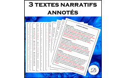 3 textes narratifs annotés – Modèles d’écriture