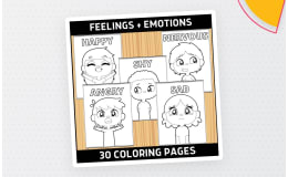 Feelings & Emotions Colouring Pages – Set of 30