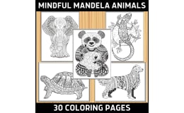 30 Mindful Mandela Animals Coloring Pages