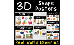 3D Shapes in Real Life – Poster Set with Objects