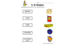 3D Shapes Worksheet – 5 Shapes for Kindergarten