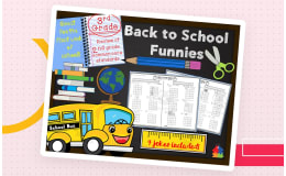 3rd Grade Back to School Funnies | Math Review Riddles