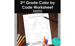 3rd Grade Color by Code Math Worksheet - Polygons