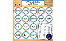 3rd Grade Dolch Sight Words Word Wall