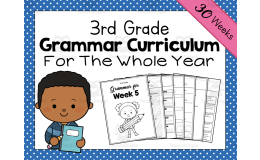 3rd Grade Grammar Curriculum | Third Grade Year-Long Grammar Curriculu