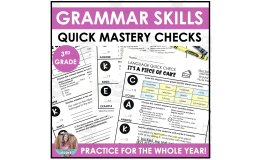 3rd Grade Language Quick Mastery Checks