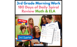 3rd Grade Morning Work | 180 Days Review | Math & ELA | 3rd Quarter