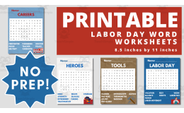4 Printable Labor Day Word Search Activity