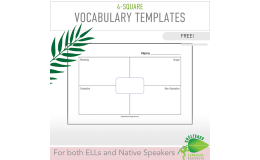 4-Square Vocabulary Templates