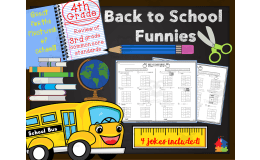 4th Grade Back to School Funnies | Math Review Riddles
