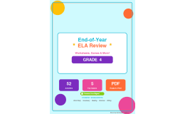 4th Grade End of Year ELA Review Worksheets & Games