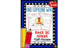 4th Grade - Find Someone Who | Back to School Math Review