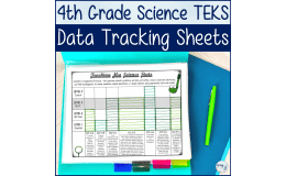4th Grade TEKS Science Student Data Tracking Sheets