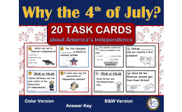 4th of July American History Task Cards