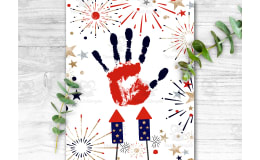 4th of July Fireworks Handprint Art – Patriotic Craft