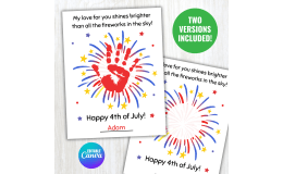 4th of July Handprint Craft Art for Kids | Independence Day Keepsake