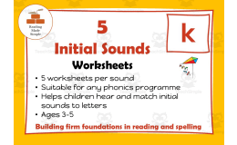 5 FREE Initial Sounds Worksheets: k