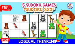 5 FREE SUDOKUS GAME WITH ANIMALS ICONS | FREE RESOURCE